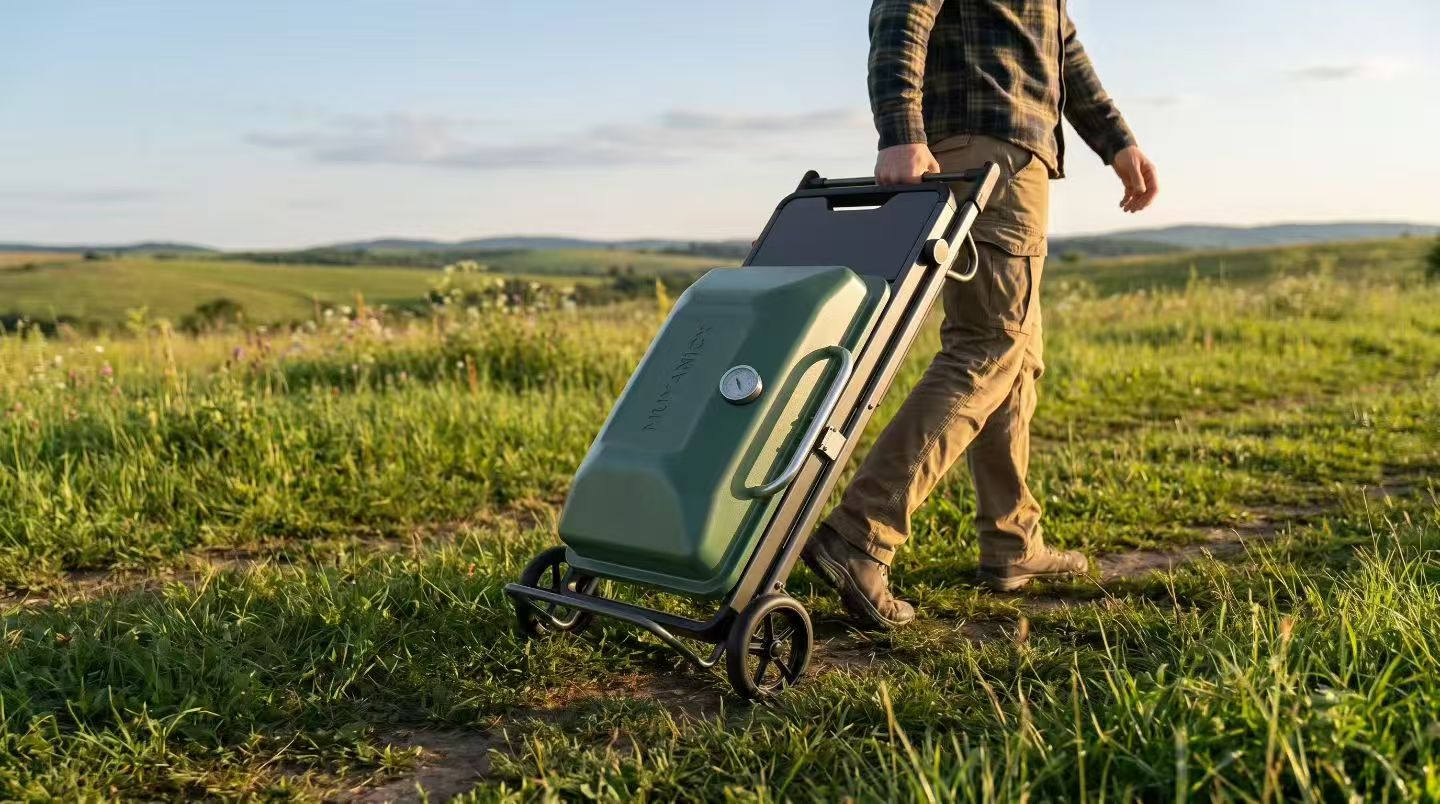 SHINUO Portable Gas Cooking System - Outdoor Meadow Pulling Demo